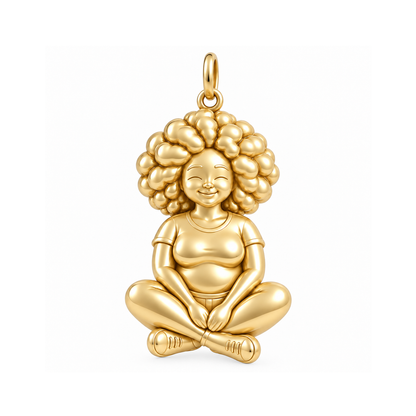 Curvy / Afro / Gold — Woman Charm | woman-charm-2026-09-13