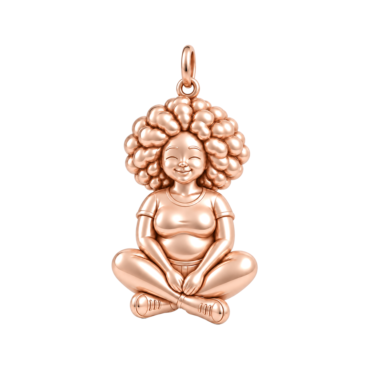 Curvy / Afro / Rose Gold — Woman Charm | woman-charm-2026-09-13