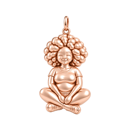 Curvy / Afro / Rose Gold — Woman Charm | woman-charm-2026-09-13