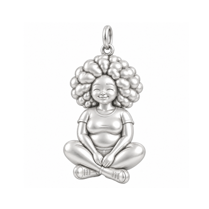Curvy / Afro / Silver — Woman Charm | woman-charm-2026-09-13