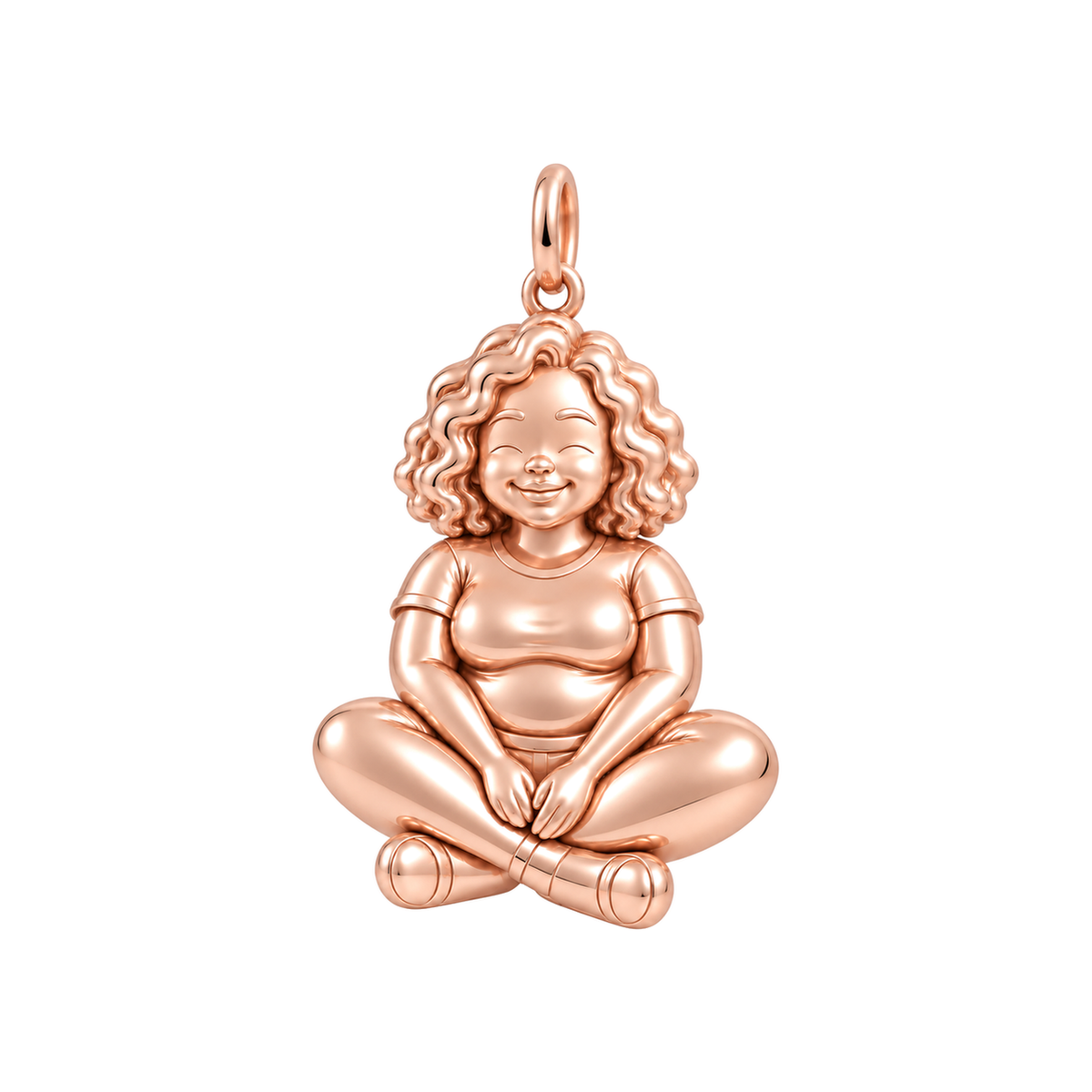 Curvy / Curly Lob / Rose Gold — Woman Charm | woman-charm-2026-09-13
