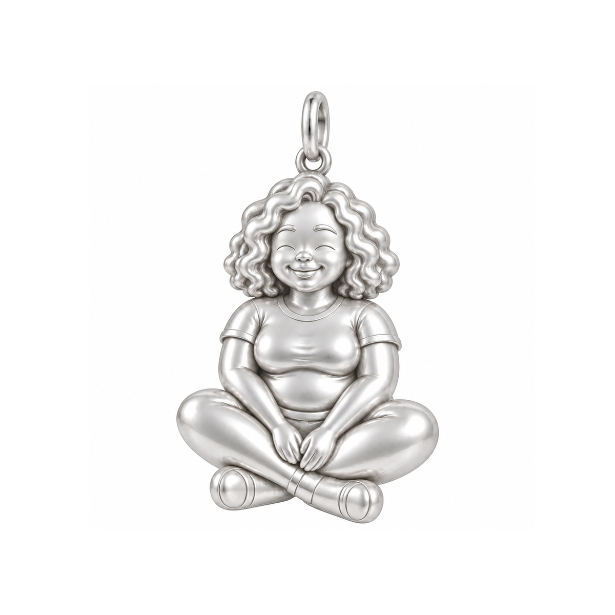 Curvy / Curly Lob / Silver — Woman Charm | woman-charm-2026-09-13