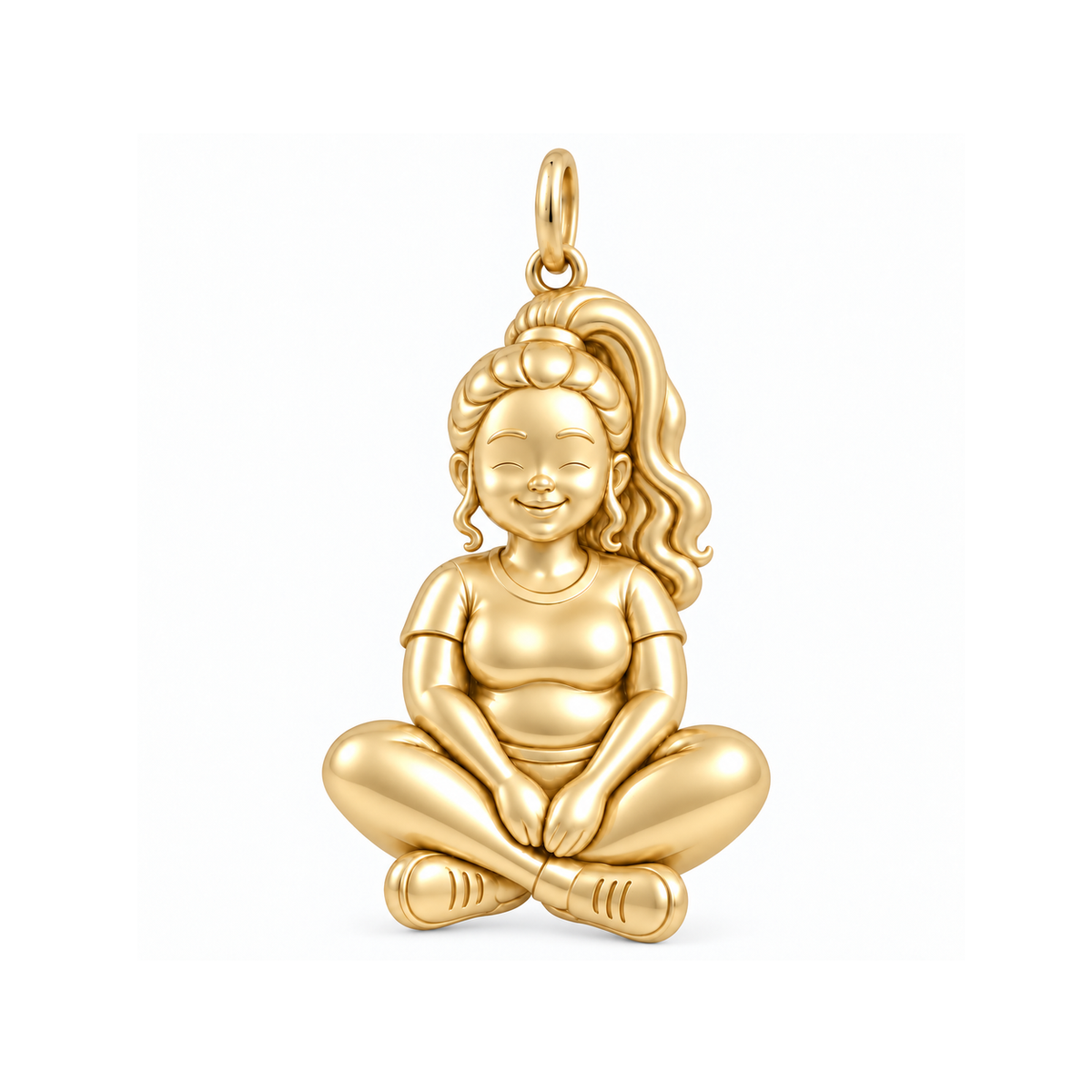 Curvy / High Ponytail / Gold — Woman Charm | woman-charm-2026-09-13