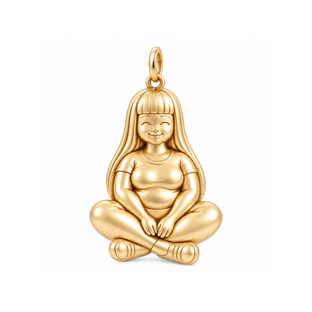 Curvy / Long Blunt Bangs / Gold — Woman Charm | woman-charm-2026-09-13
