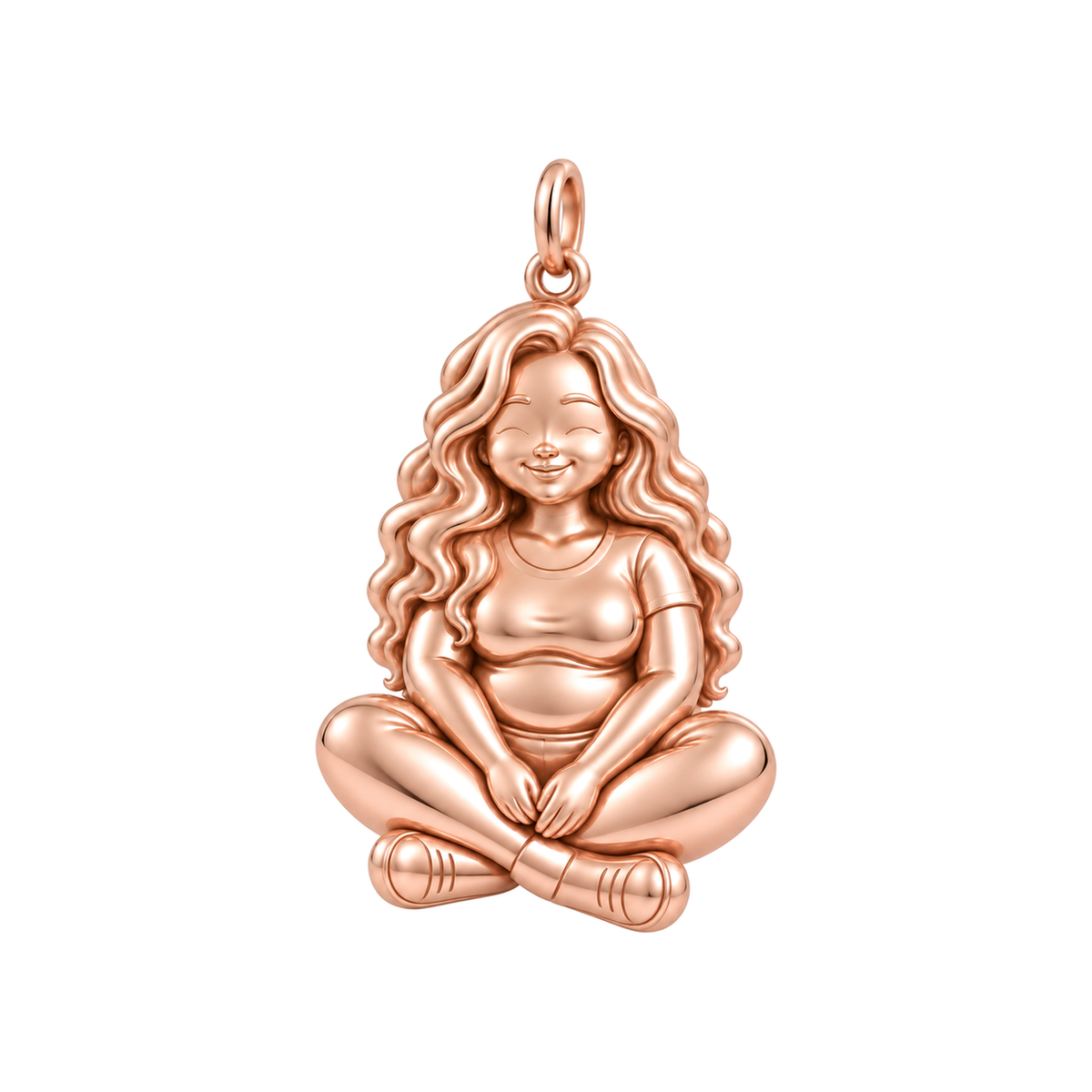 Curvy / Mermaid Waves / Rose Gold — Woman Charm | woman-charm-2026-09-13