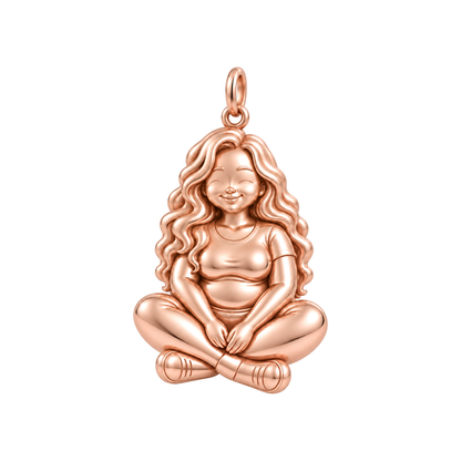 Curvy / Mermaid Waves / Rose Gold — Woman Charm | woman-charm-2026-09-13