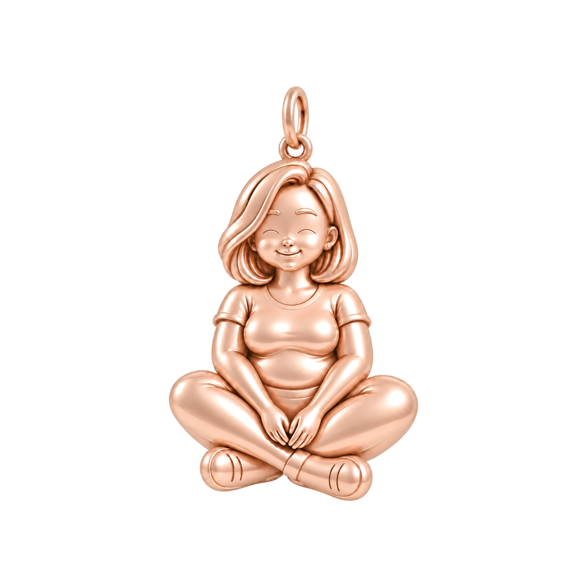 Curvy / Sleek Lob / Rose Gold — Woman Charm | woman-charm-2026-09-13