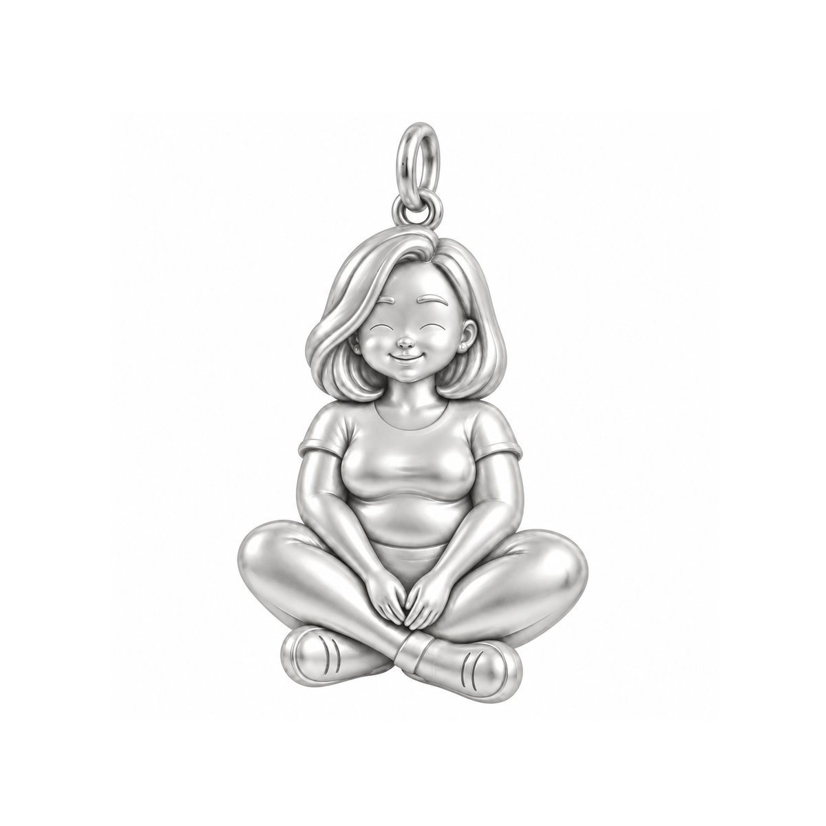 Curvy / Sleek Lob / Silver — Woman Charm | woman-charm-2026-09-13