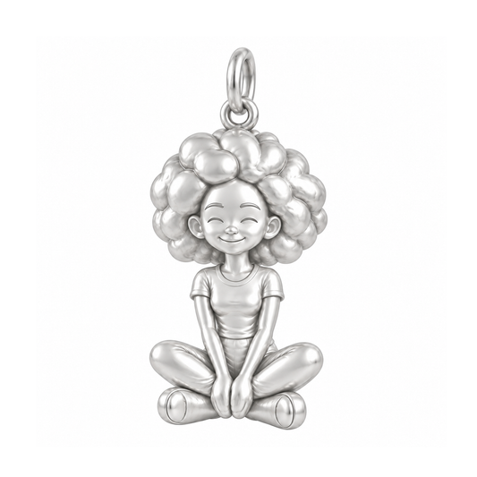 Slim / Afro / Silver — Woman Charm | woman-charm-2026-09-13
