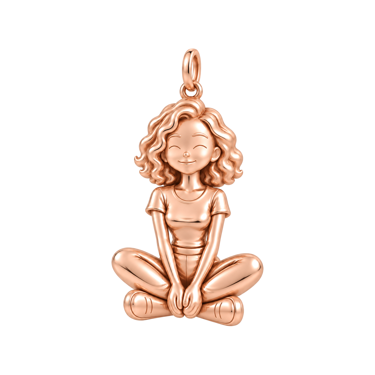 Slim / Curly Lob / Rose Gold — Woman Charm | woman-charm-2026-09-13
