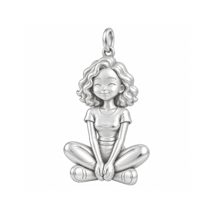 Slim / Curly Lob / Silver — Woman Charm | woman-charm-2026-09-13