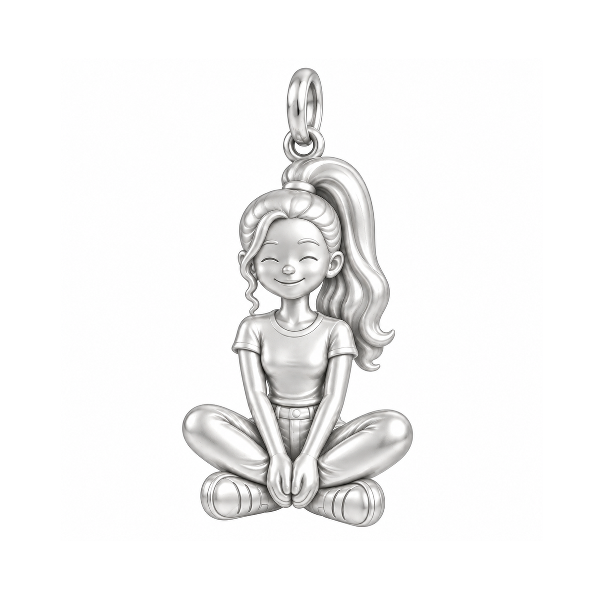 Slim / High Ponytail / Silver — Woman Charm | woman-charm-2026-09-13