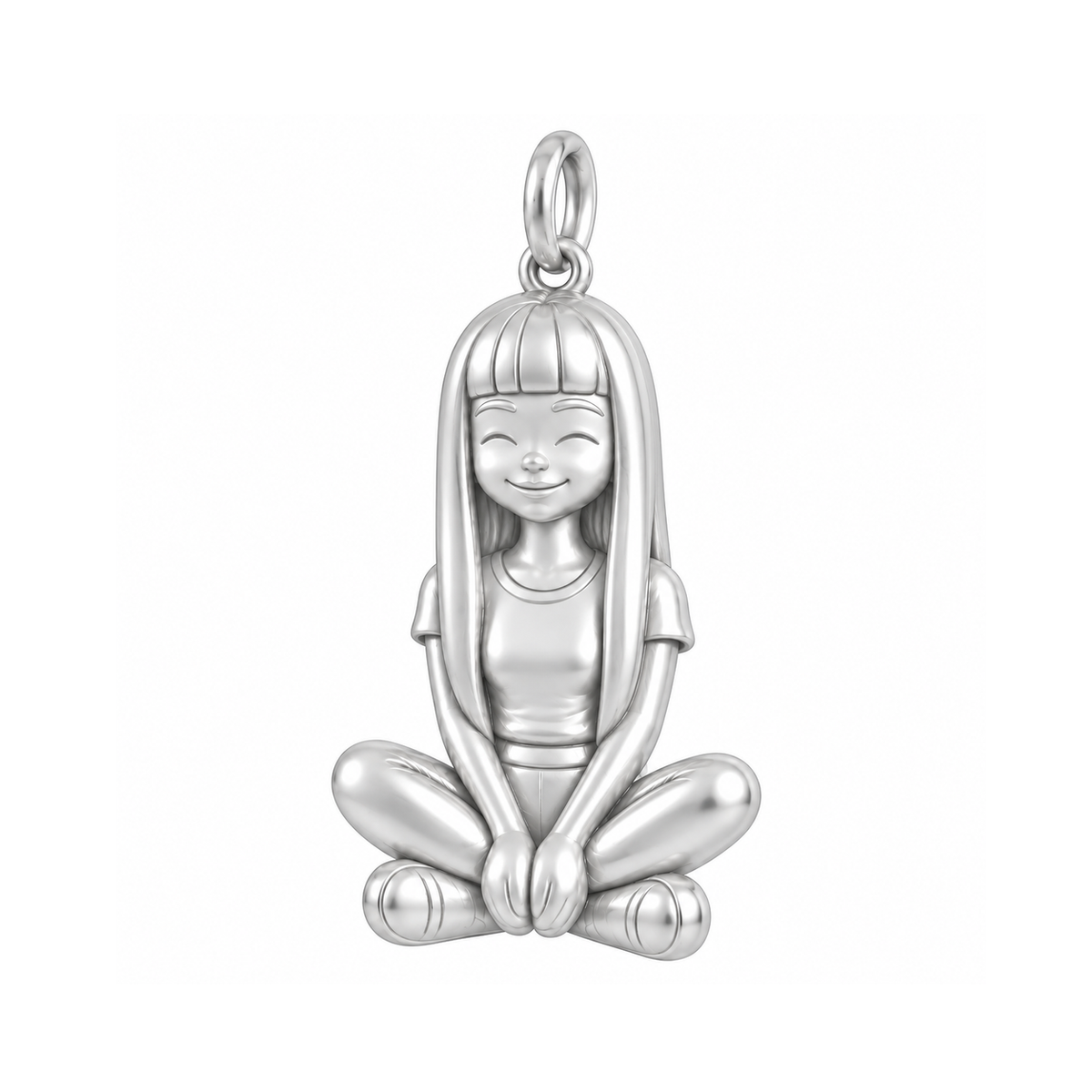 Slim / Long Blunt Bangs / Silver — Woman Charm | woman-charm-2026-09-13