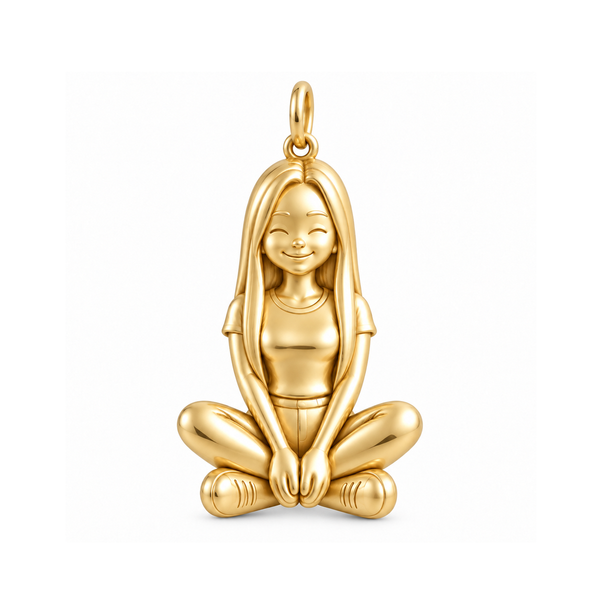 Slim / Long Straight Hair / Gold — Woman Charm | woman-charm-2026-09-13