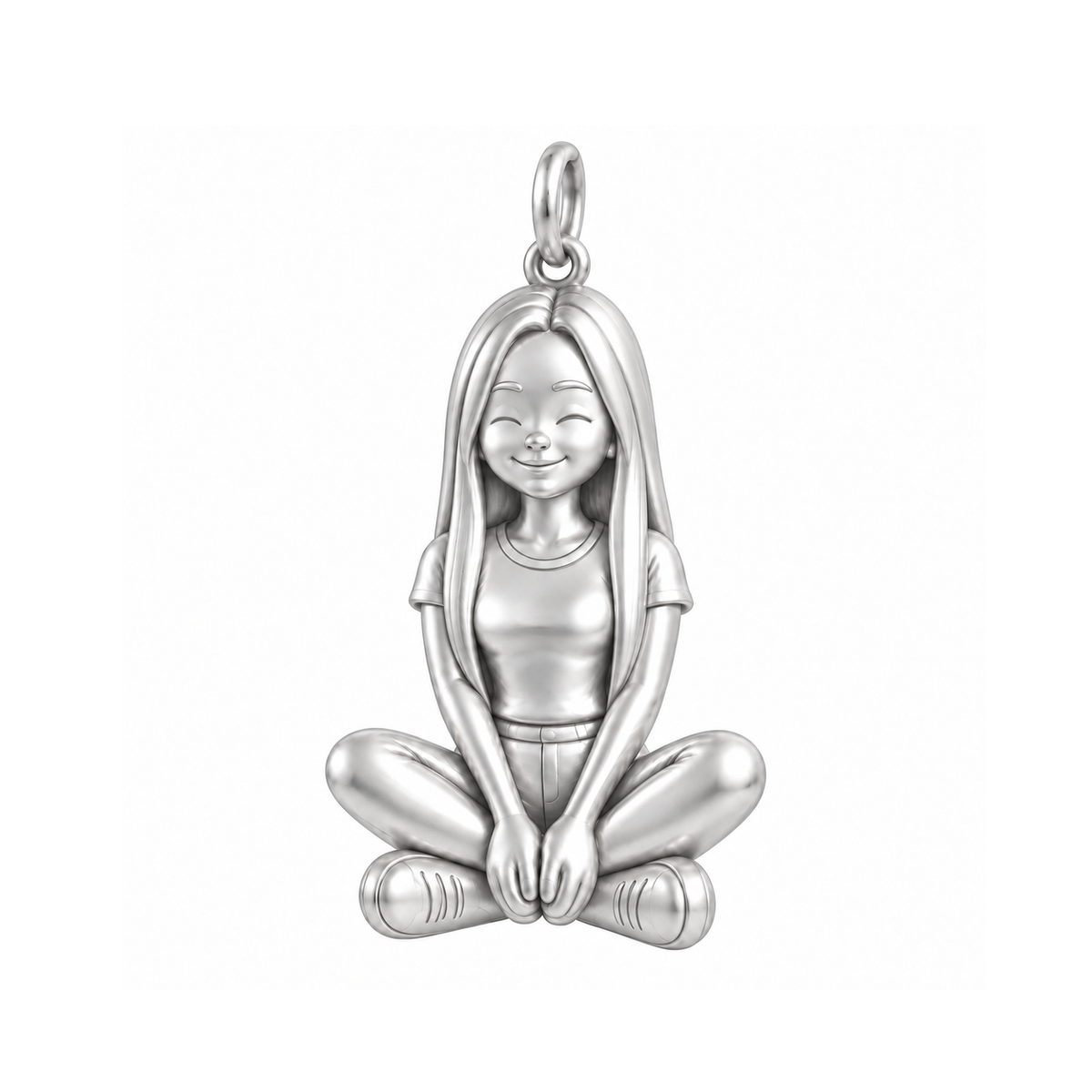 Slim / Long Straight Hair / Silver — Woman Charm | woman-charm-2026-09-13