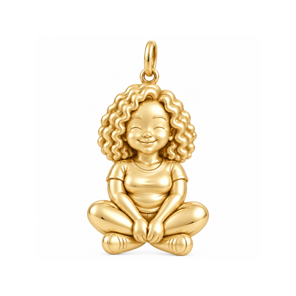 Soft / Curly Lob / Gold — Woman Charm | woman-charm-2026-09-13