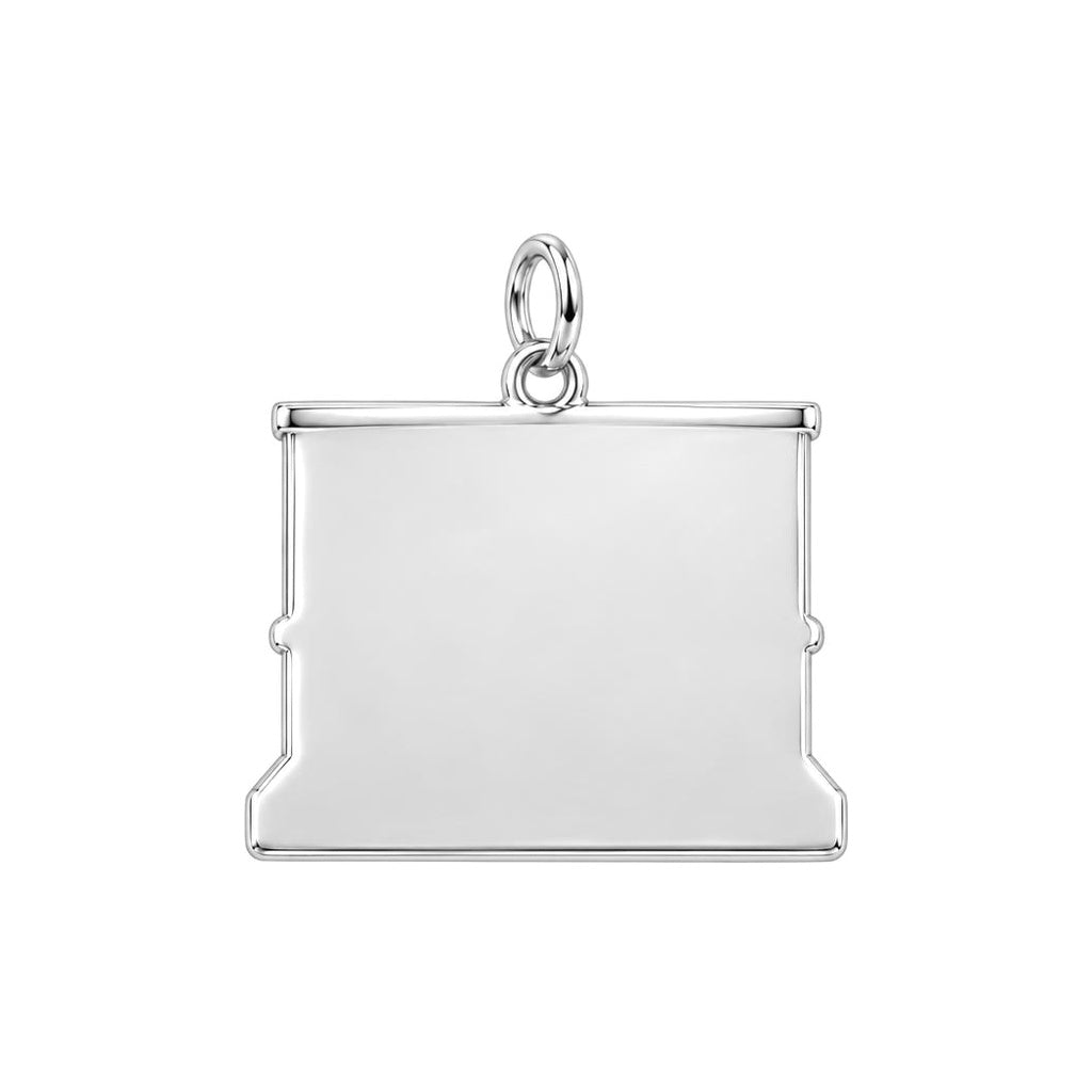 Work Fires Dumpster Duo Charm Bracelet – Personalized Colleague Gift – back of the charm, engraving area