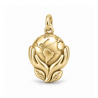 World in Our Hands Charm — Gold | charm-topics-remaining-444-2026-09-14 | topic-181