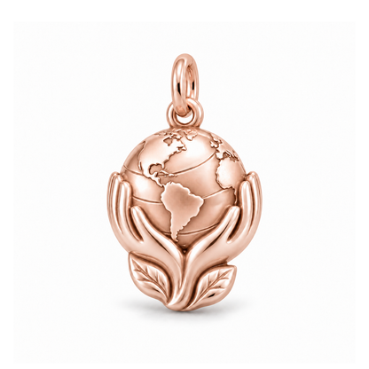 World in Our Hands Charm — Rose Gold | charm-topics-remaining-444-2026-09-14 | topic-181