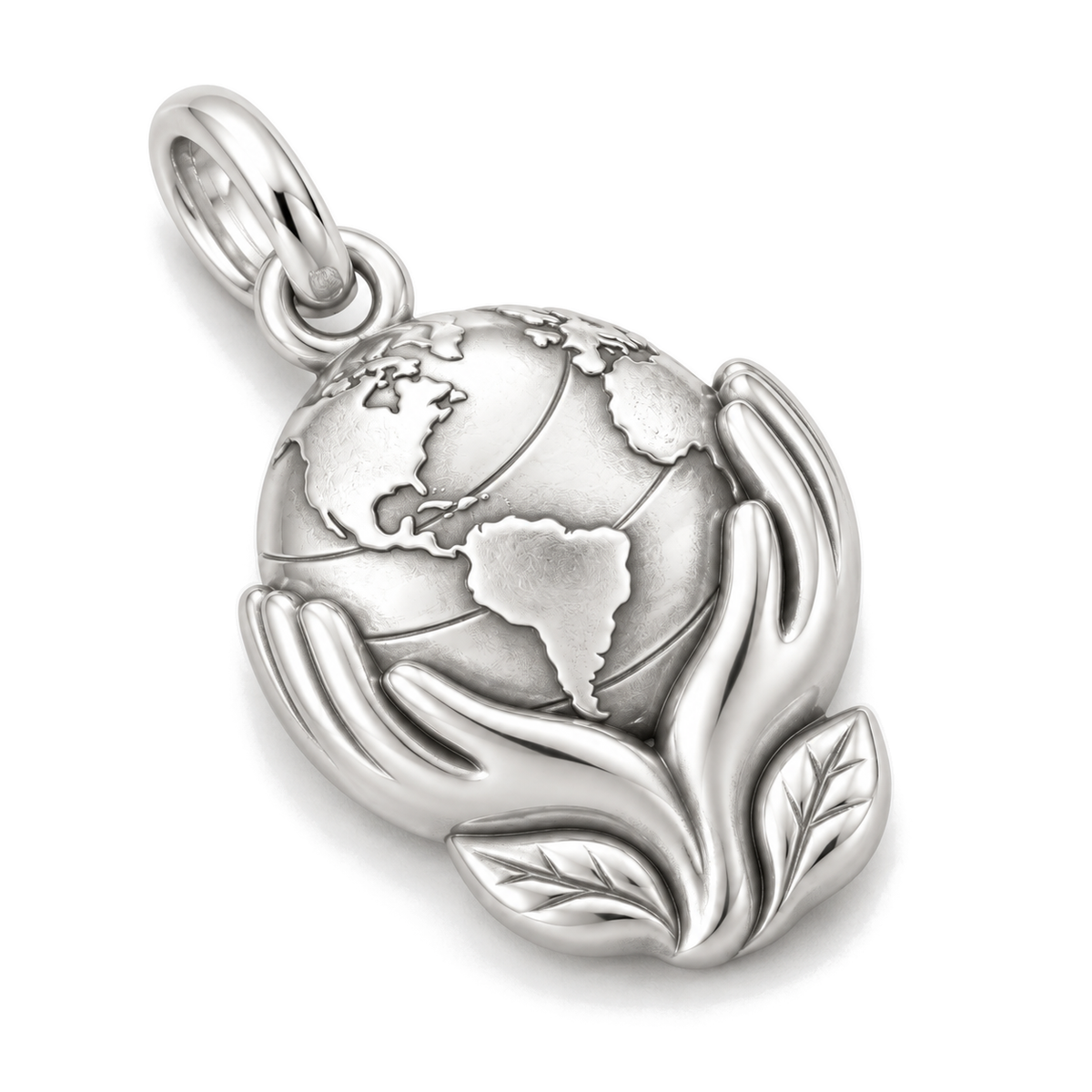 World in Our Hands Charm — Silver Super Macro | charm-topics-remaining-444-2026-09-14 | topic-181