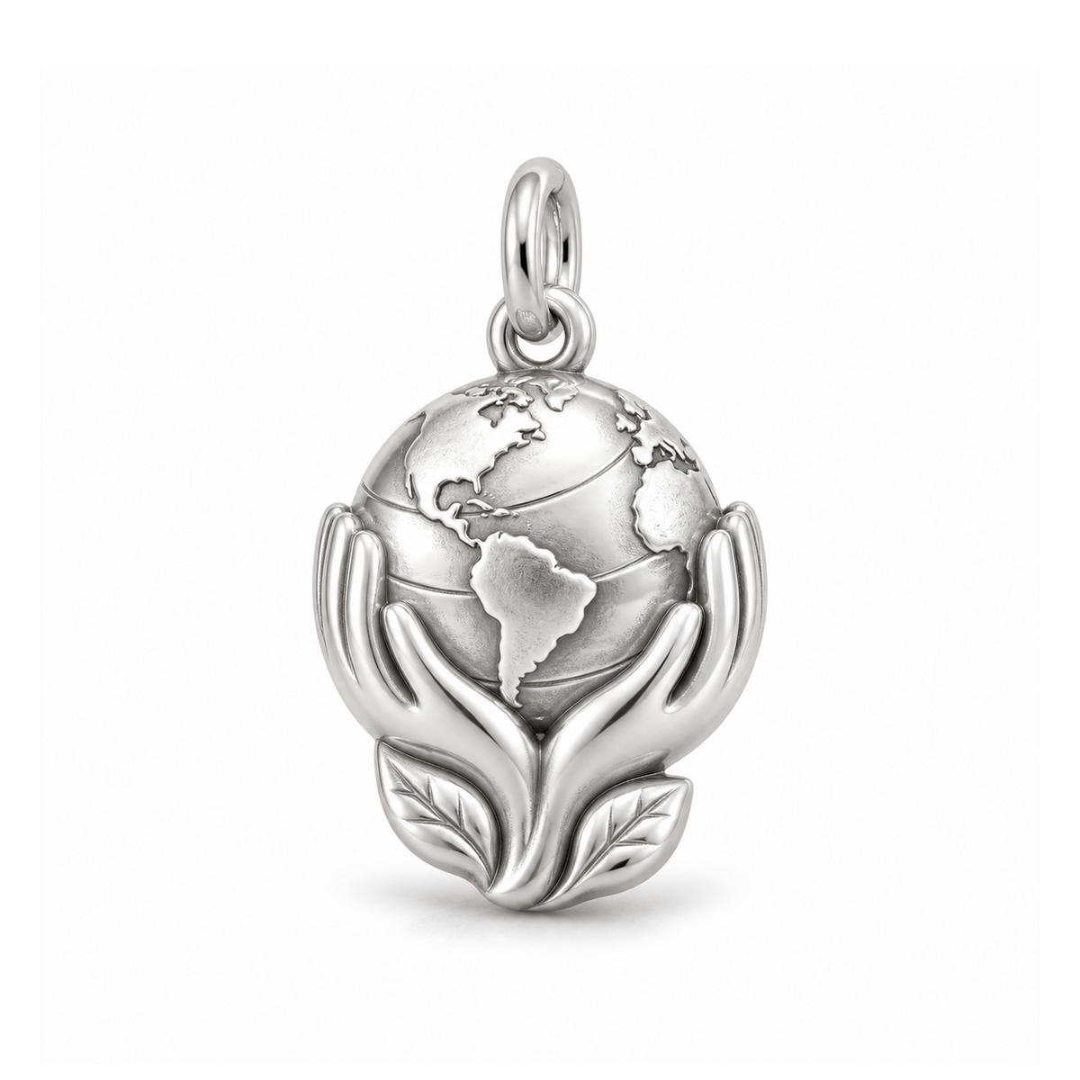 World in Our Hands Charm — Silver | charm-topics-remaining-444-2026-09-14 | topic-181