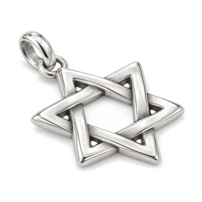 Woven Star of David Charm — Silver Super Macro | charm-topics-remaining-444-2026-09-14 | topic-394