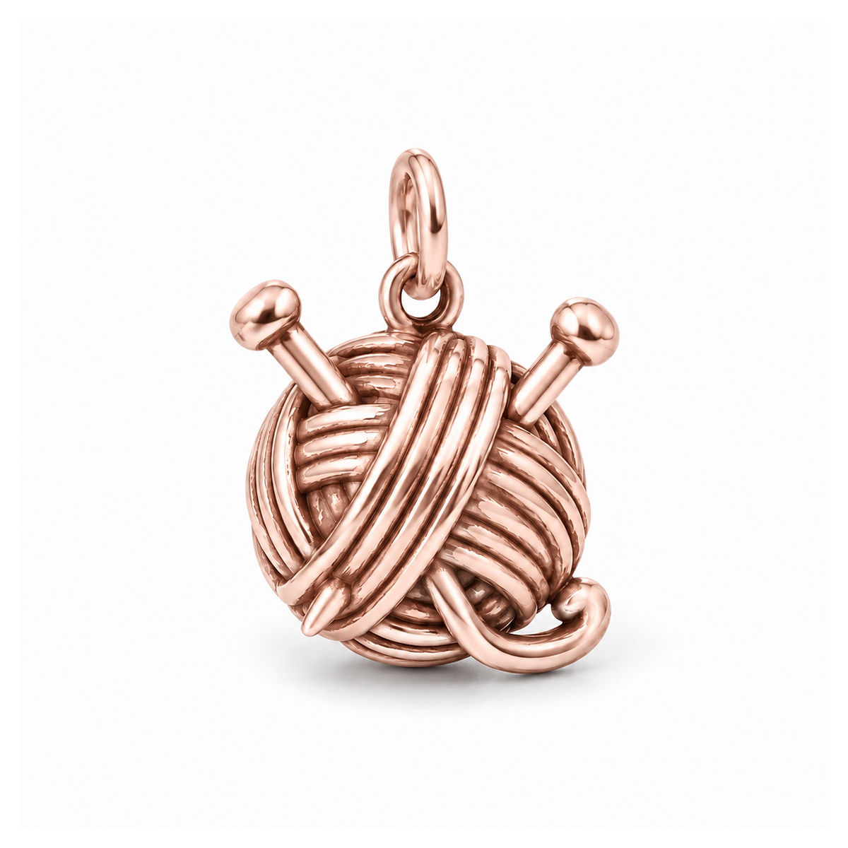 Yarn & Needles Charm — Rose Gold | charm-topics-remaining-444-2026-09-14 | topic-092