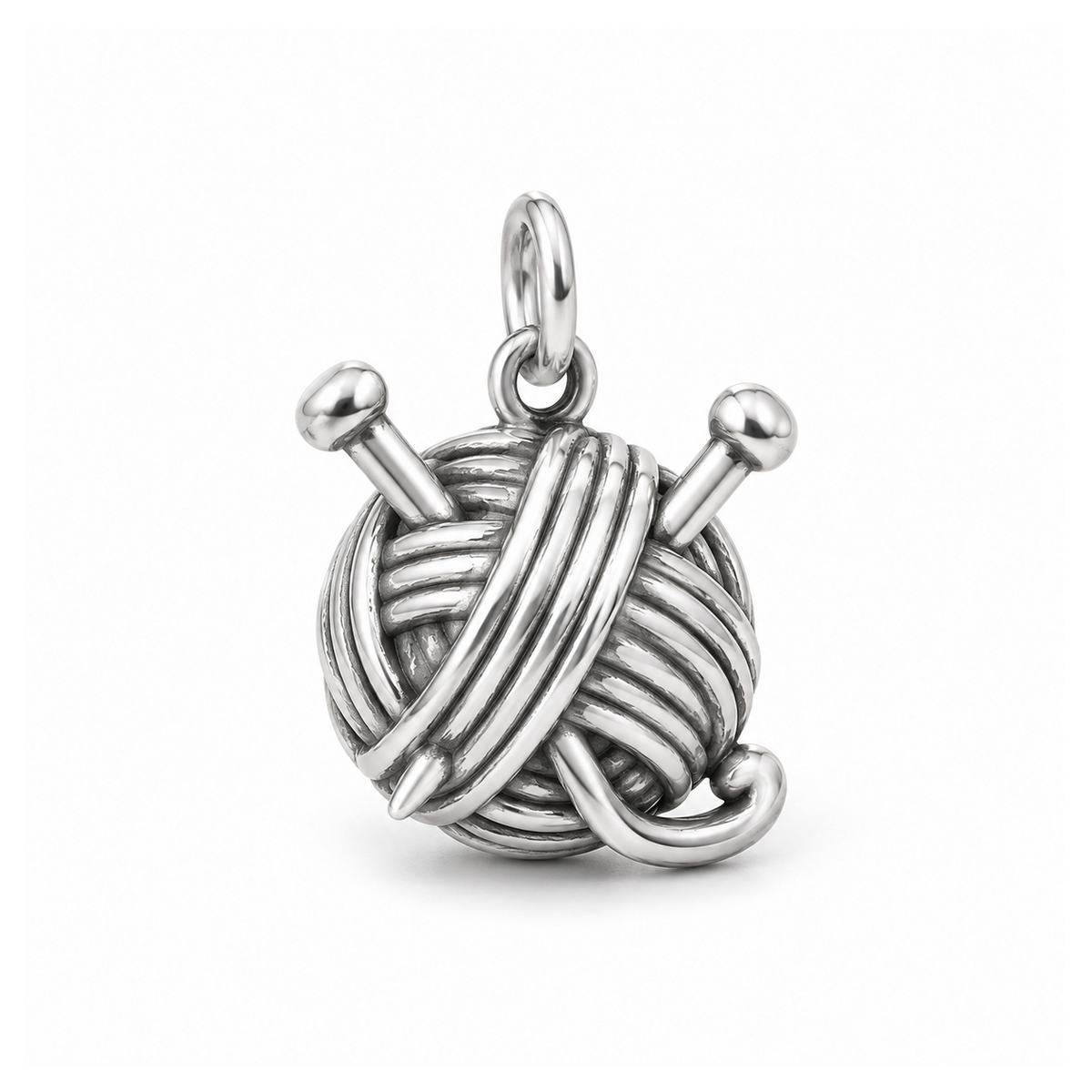 Yarn & Needles Charm — Silver | charm-topics-remaining-444-2026-09-14 | topic-092