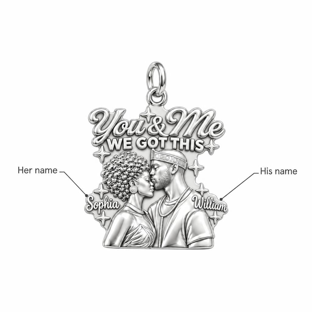 You And Me We Got This Charm Bracelet – Personalized Couple Gift – personalization guide