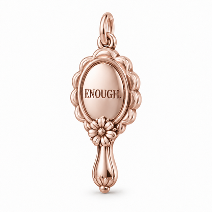 You Are Enough Mirror Charm — Rose Gold | charm-topics-remaining-444-2026-09-14 | topic-422