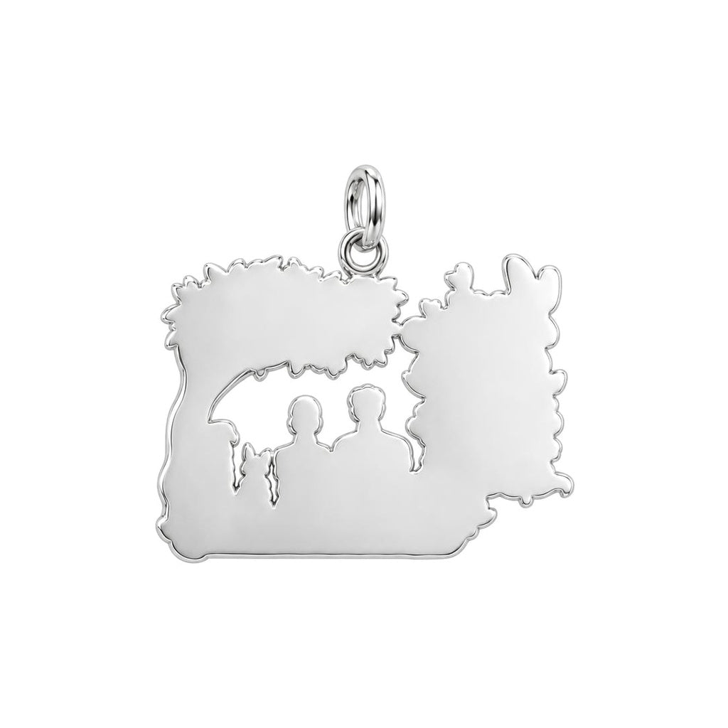 You Me And The Dogs Charm Bracelet – Personalized Couple Gift – back of the charm, engraving area