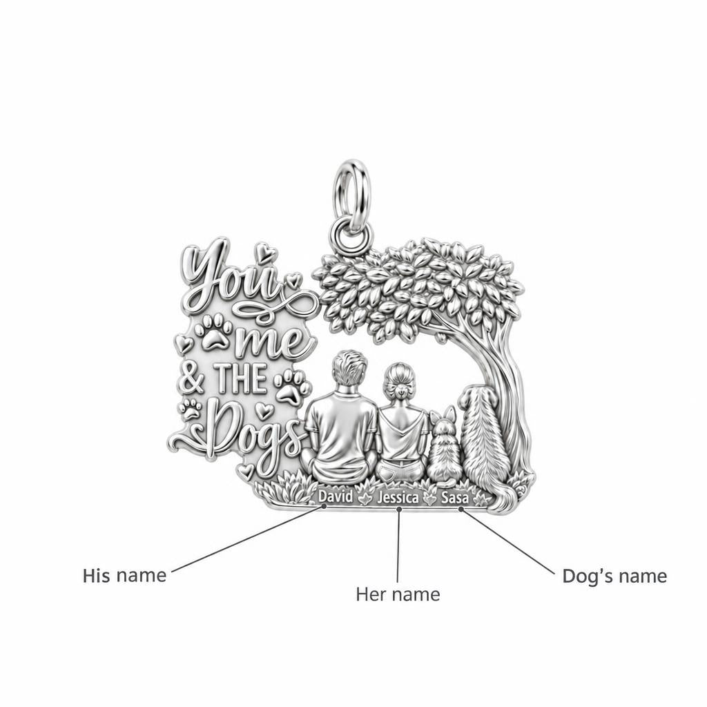 You Me And The Dogs Charm Bracelet – Personalized Couple Gift – personalization guide