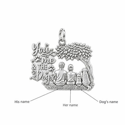 You Me And The Dogs Charm Bracelet – Personalized Couple Gift – personalization guide