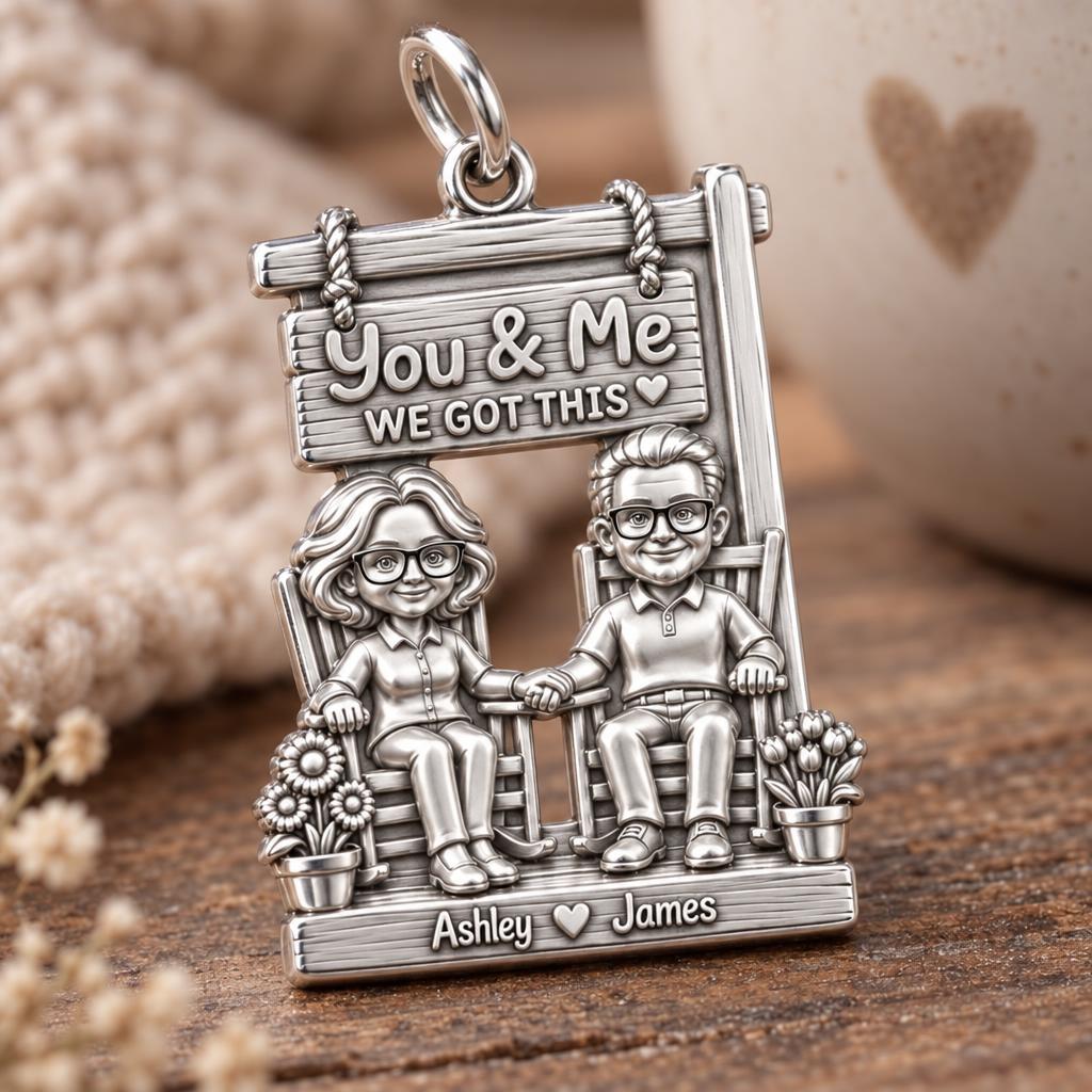 You & Me Rocking Chairs Charm and Polyester Cord Bracelet Set